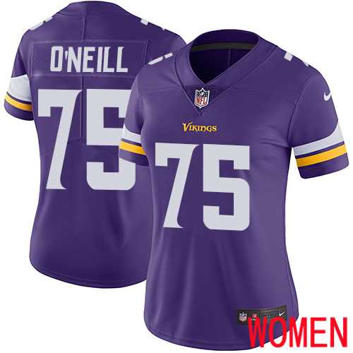 Minnesota Vikings #75 Limited Brian O Neill Purple Nike NFL Home Women Jersey Vapor Untouchable->youth nfl jersey->Youth Jersey